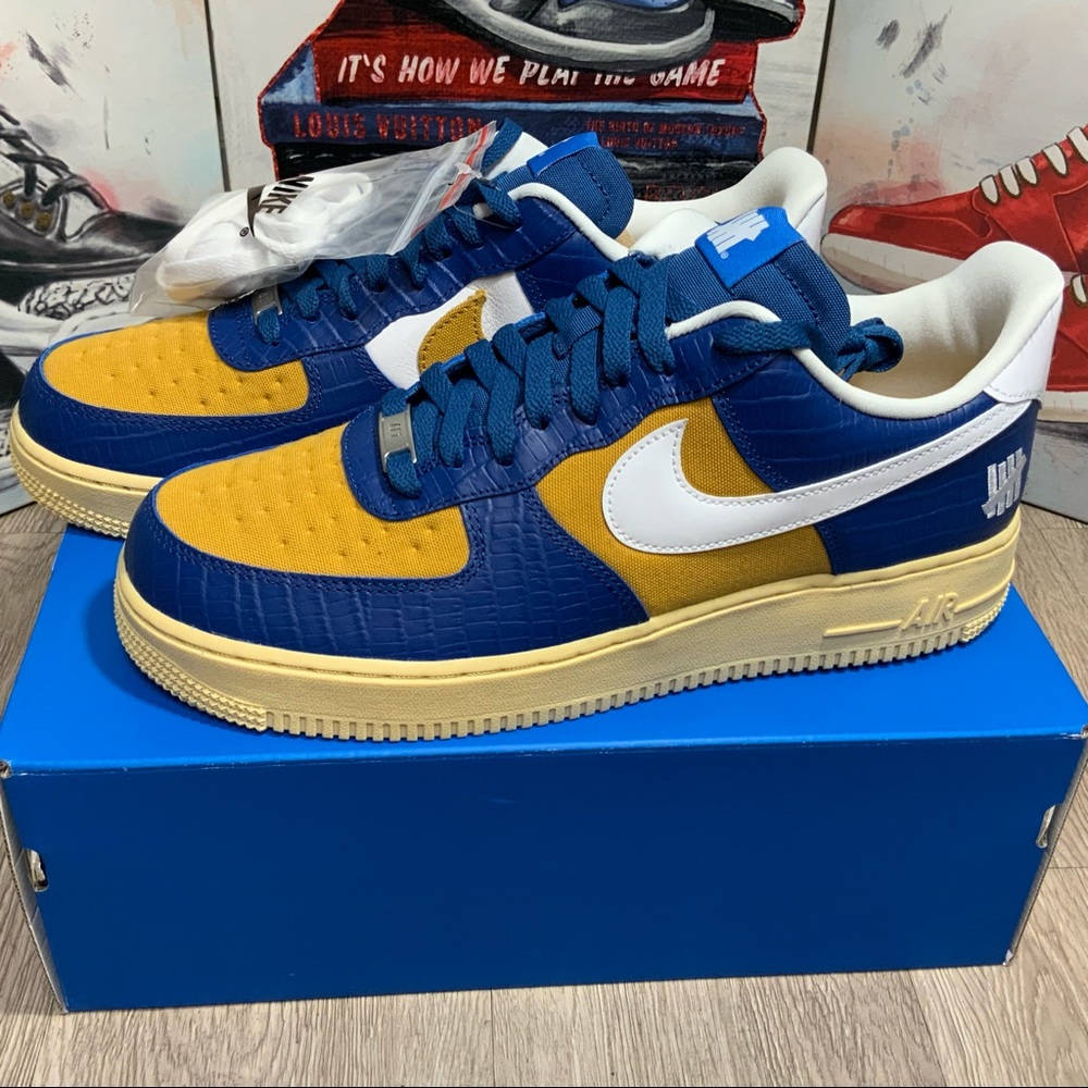 Nike Air Force 1 Low SP x Undefeated 5 On It Blue Croc DM8462-400 Size Mens 10.5